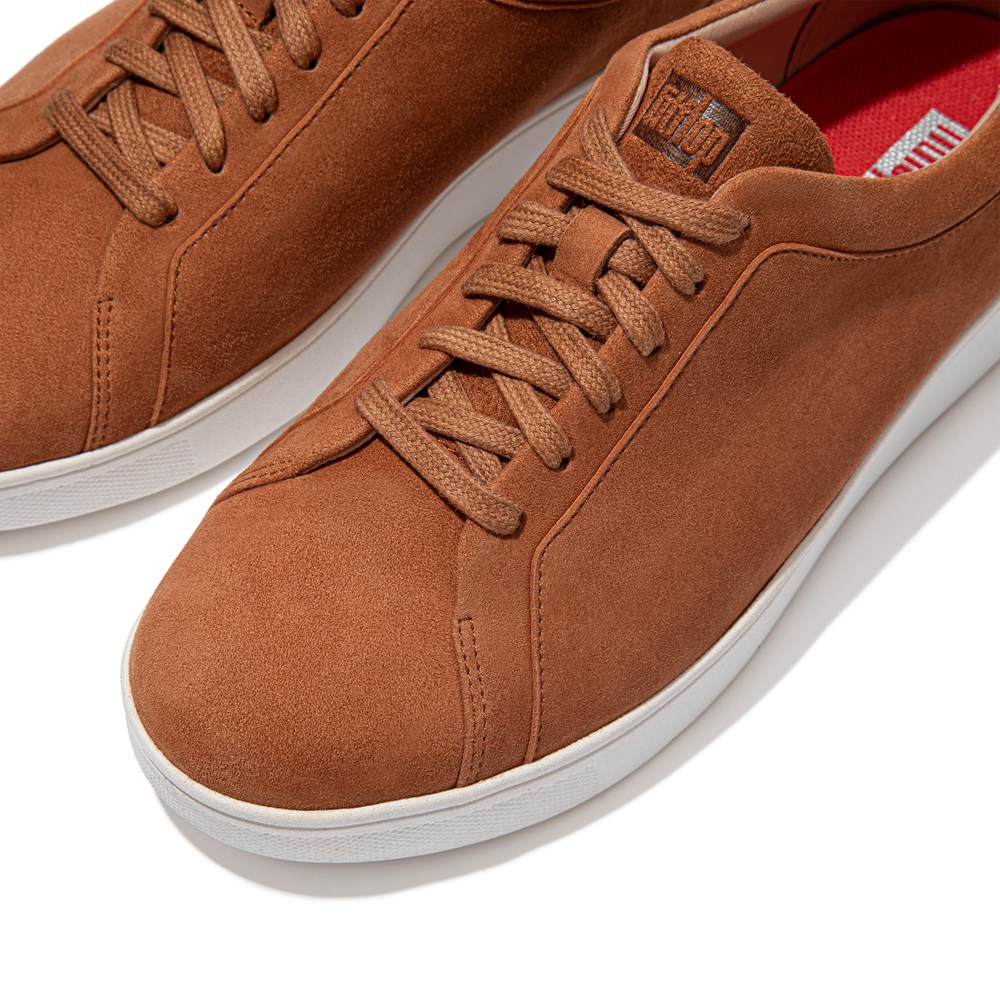 Fitflop Womens Sneakers - Rally Suede - Brown - 957-LTVCYK